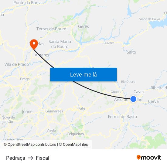 Pedraça to Fiscal map