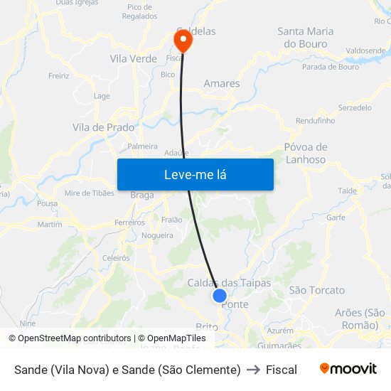 Sande (Vila Nova) e Sande (São Clemente) to Fiscal map