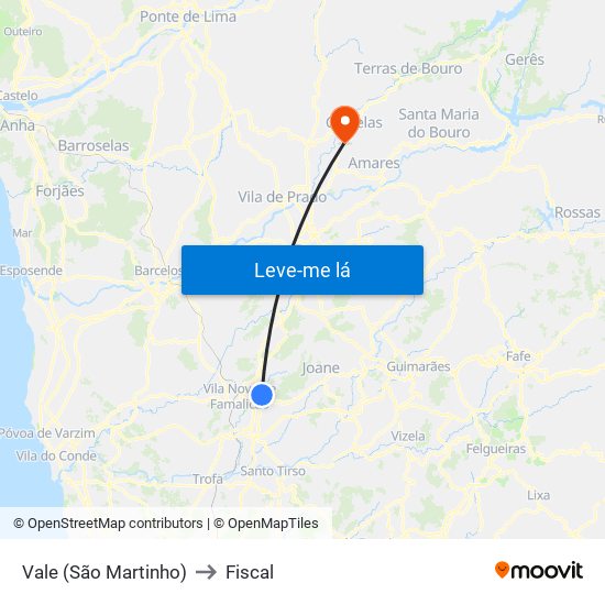 Vale (São Martinho) to Fiscal map