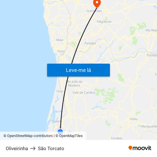 Oliveirinha to São Torcato map