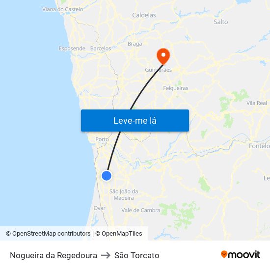 Nogueira da Regedoura to São Torcato map