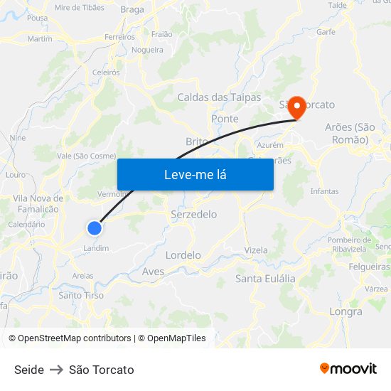 Seide to São Torcato map
