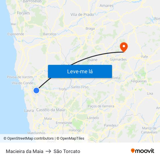 Macieira da Maia to São Torcato map