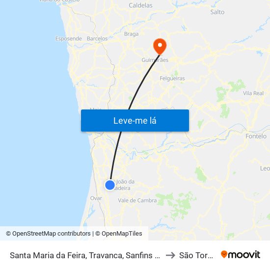 Santa Maria da Feira, Travanca, Sanfins e Espargo to São Torcato map