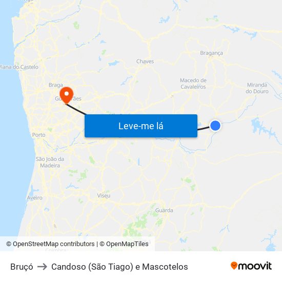 Bruçó to Candoso (São Tiago) e Mascotelos map