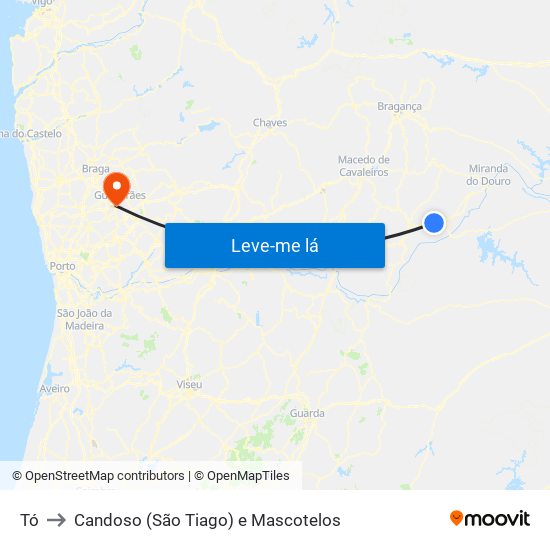 Tó to Candoso (São Tiago) e Mascotelos map