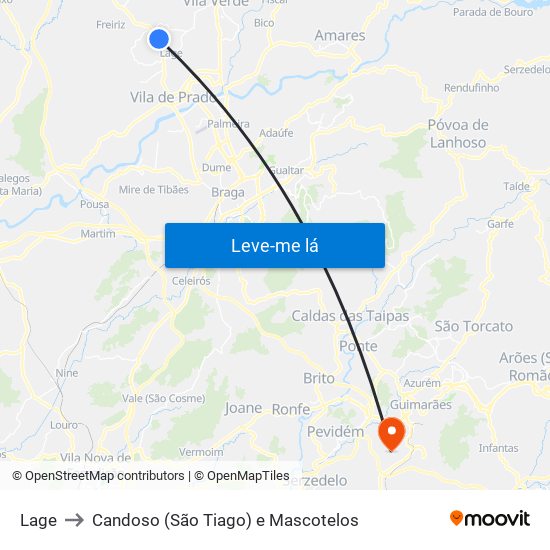 Lage to Candoso (São Tiago) e Mascotelos map