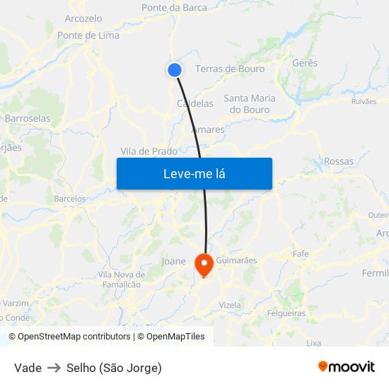 Vade to Selho (São Jorge) map