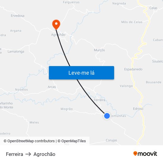 Ferreira to Agrochão map