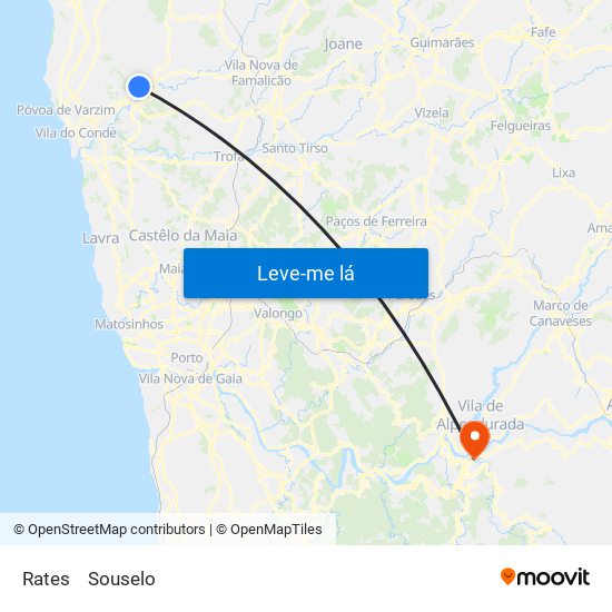 Rates to Souselo map