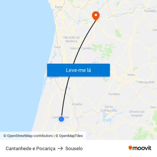 Cantanhede e Pocariça to Souselo map