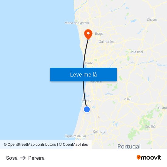 Sosa to Pereira map