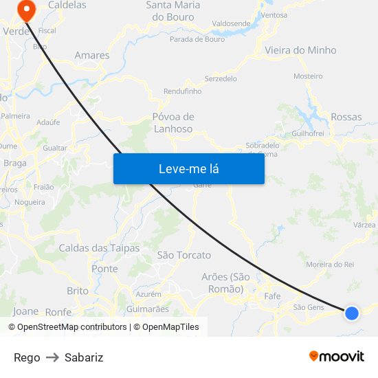 Rego to Sabariz map