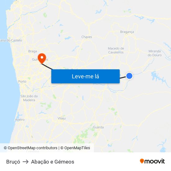 Bruçó to Abação e Gémeos map