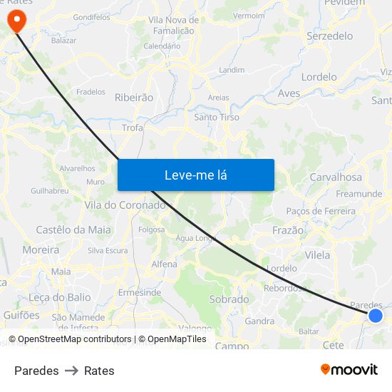 Paredes to Rates map