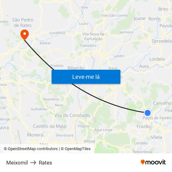 Meixomil to Rates map