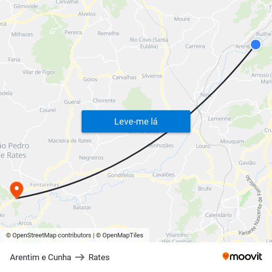 Arentim e Cunha to Rates map