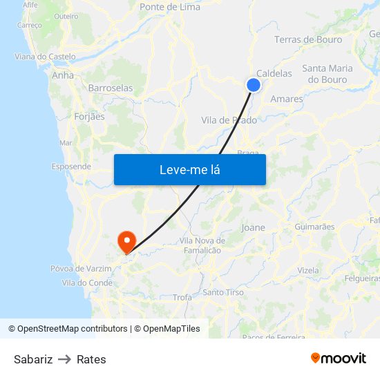 Sabariz to Rates map