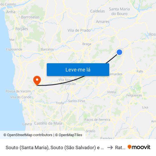 Souto (Santa Maria), Souto (São Salvador) e Gondomar to Rates map