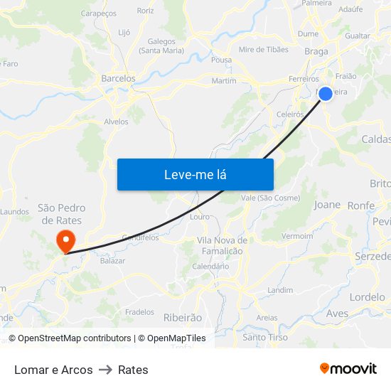 Lomar e Arcos to Rates map