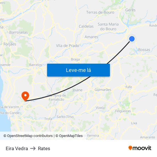 Eira Vedra to Rates map