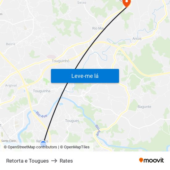 Retorta e Tougues to Rates map