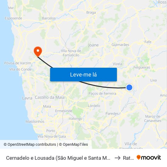 Cernadelo e Lousada (São Miguel e Santa Margarida) to Rates map