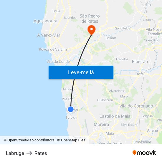 Labruge to Rates map