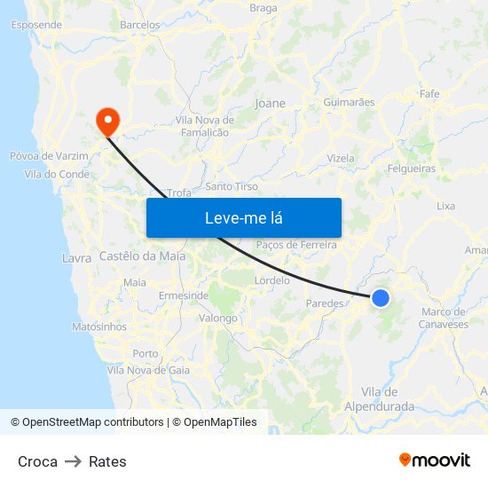 Croca to Rates map