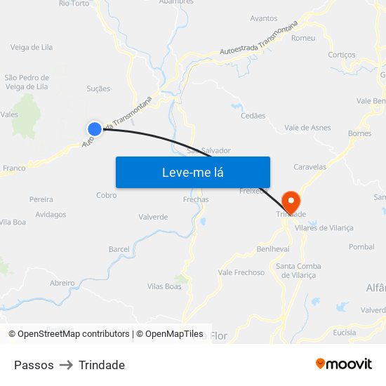 Passos to Trindade map