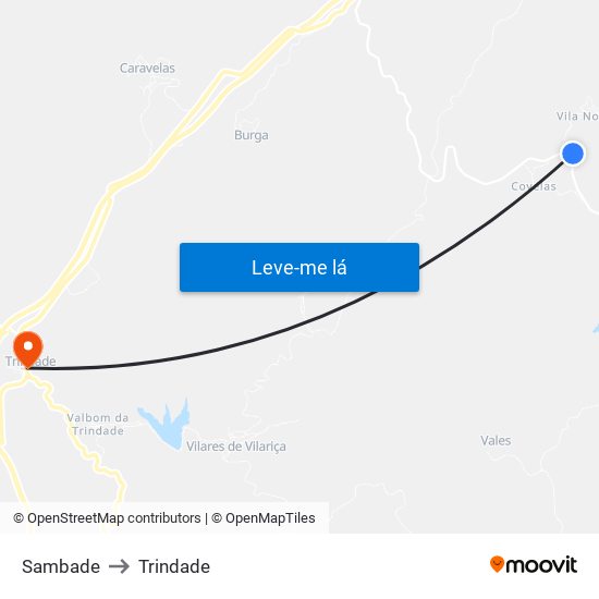 Sambade to Trindade map