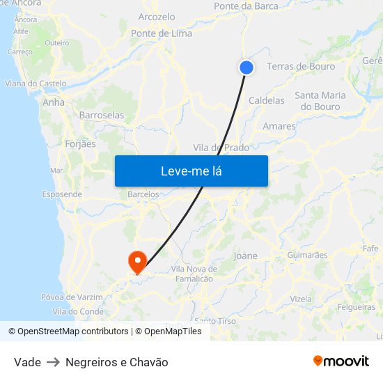 Vade to Negreiros e Chavão map