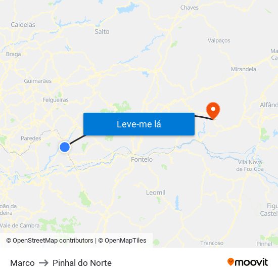 Marco to Pinhal do Norte map