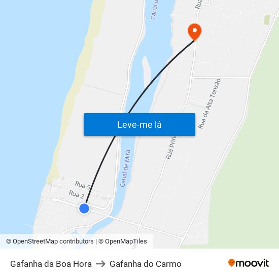 Gafanha da Boa Hora to Gafanha do Carmo map