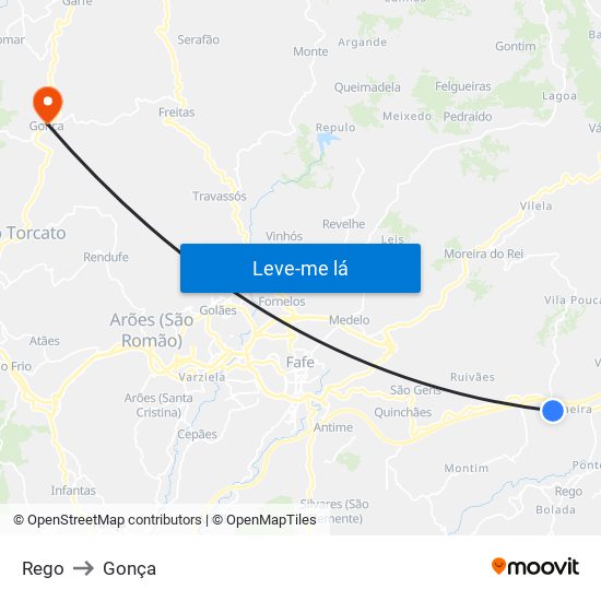 Rego to Gonça map