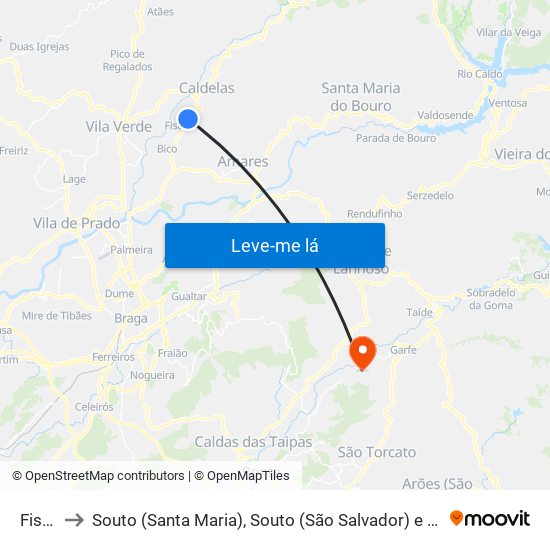 Fiscal to Souto (Santa Maria), Souto (São Salvador) e Gondomar map