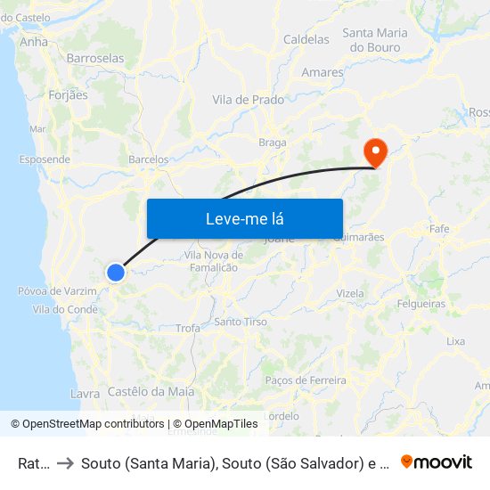 Rates to Souto (Santa Maria), Souto (São Salvador) e Gondomar map