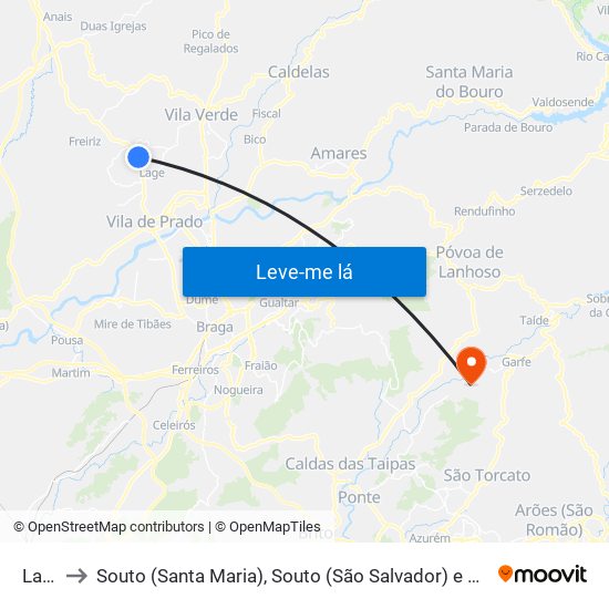 Lage to Souto (Santa Maria), Souto (São Salvador) e Gondomar map