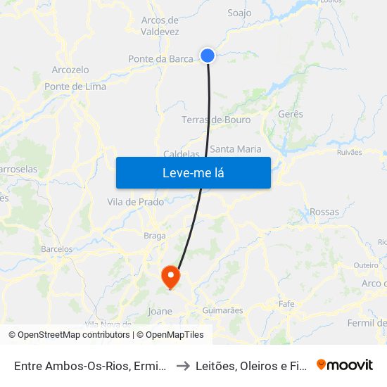 Entre Ambos-Os-Rios, Ermida e Germil to Leitões, Oleiros e Figueiredo map