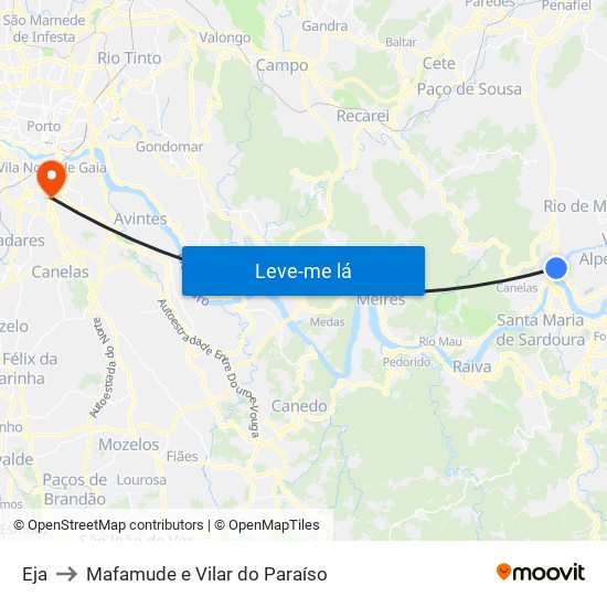 Eja to Mafamude e Vilar do Paraíso map