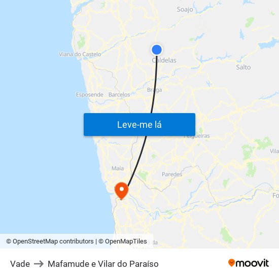 Vade to Mafamude e Vilar do Paraíso map
