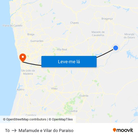 Tó to Mafamude e Vilar do Paraíso map