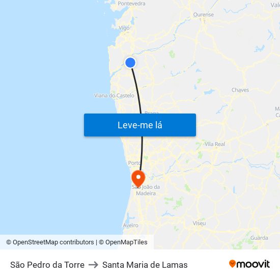 São Pedro da Torre to Santa Maria de Lamas map