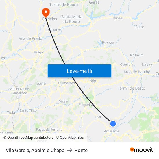 Vila Garcia, Aboim e Chapa to Ponte map