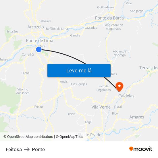 Feitosa to Ponte map