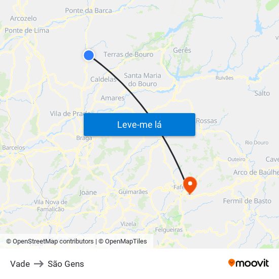 Vade to São Gens map
