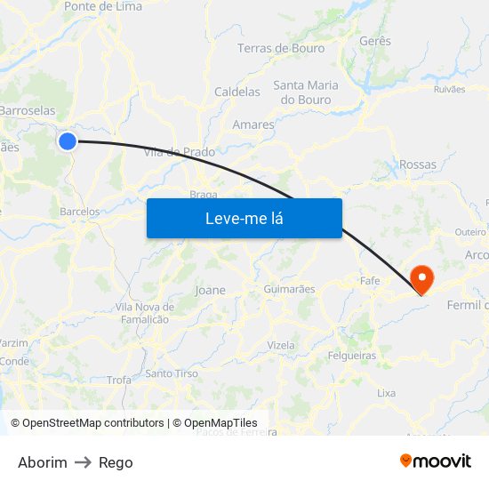 Aborim to Rego map