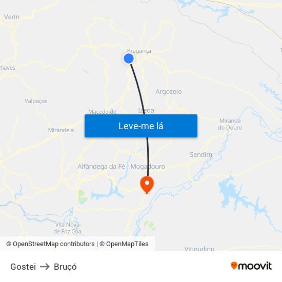 Gostei to Bruçó map