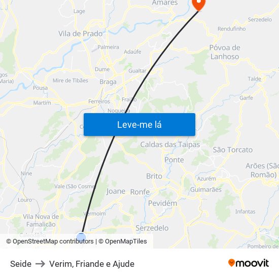 Seide to Verim, Friande e Ajude map