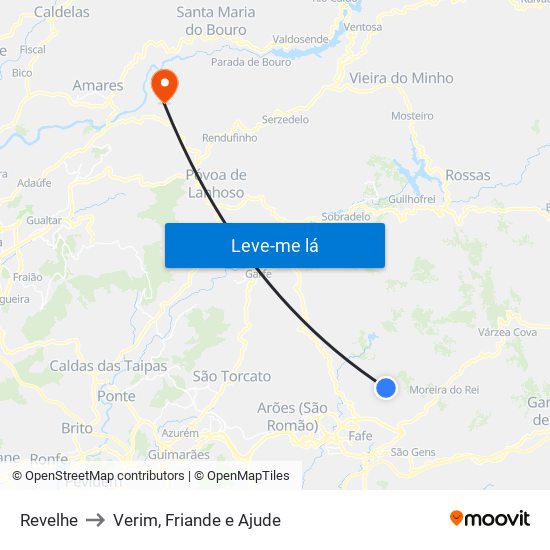 Revelhe to Verim, Friande e Ajude map